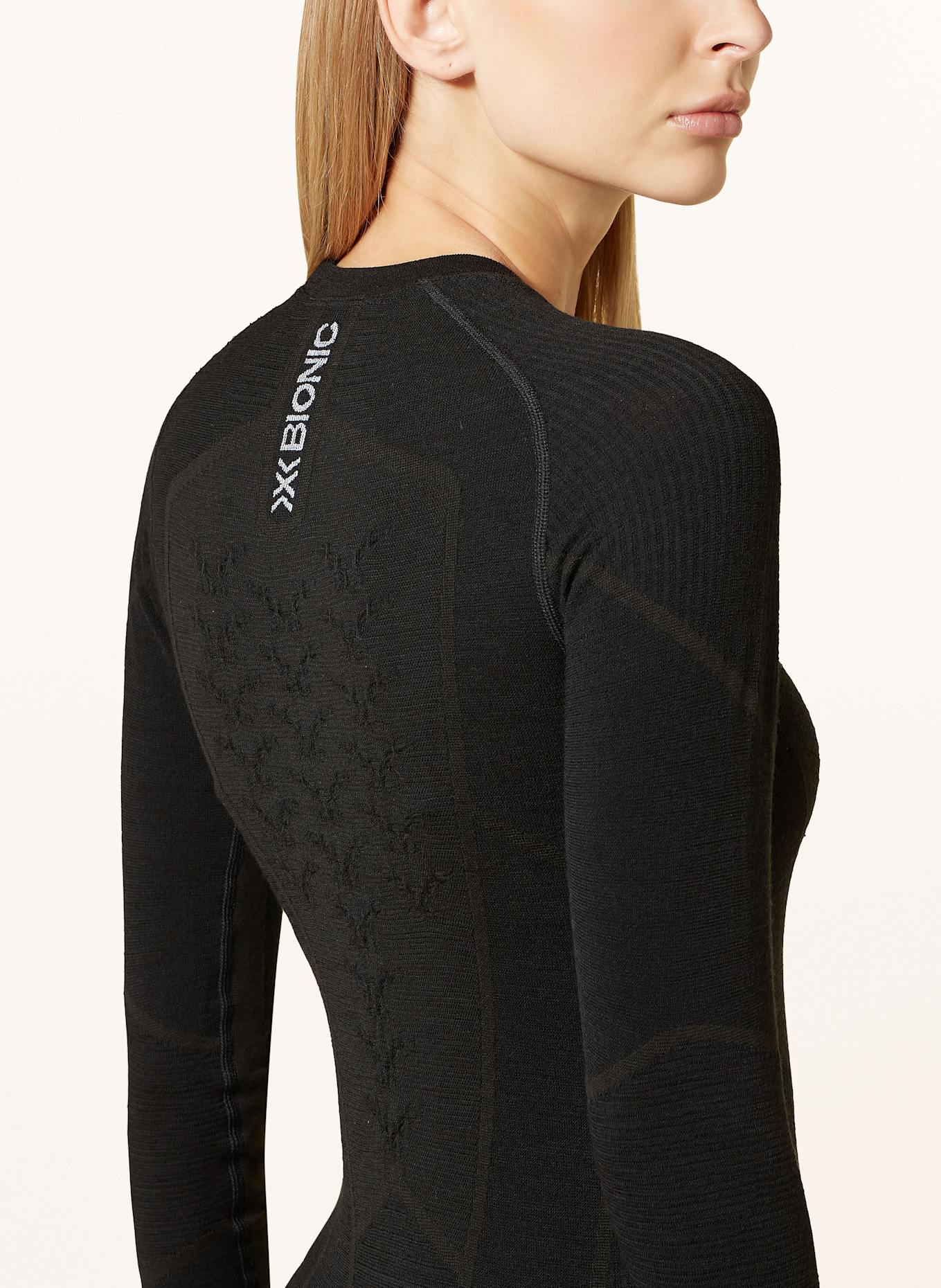 X-BIONIC Funktionswäsche-Shirt SYMBIO MERINO aus Merinowolle: SCHWARZ