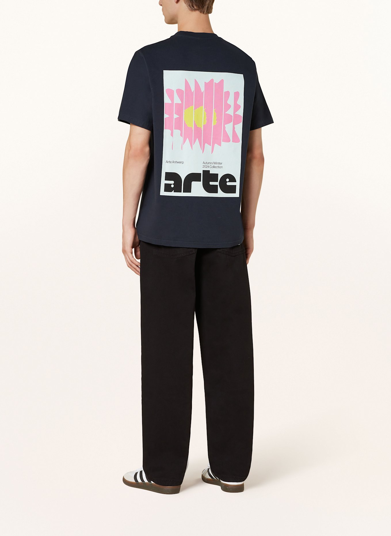 Arte Antwerp T-shirt, Color: DARK BLUE/ TURQUOISE/ PINK (Image 2)