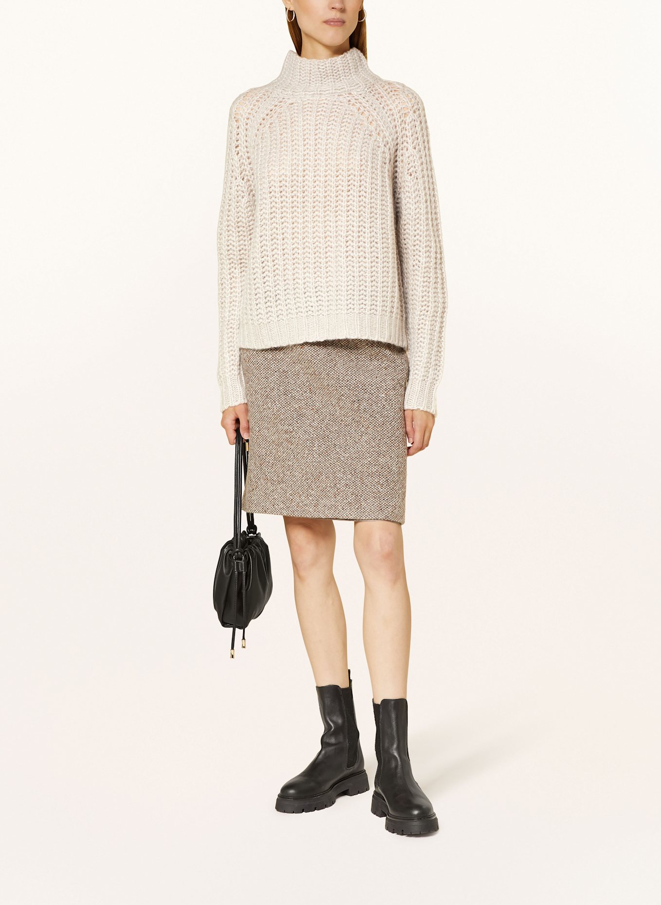 HEMISPHERE Cashmere sweater with glitter thread: TAUPE