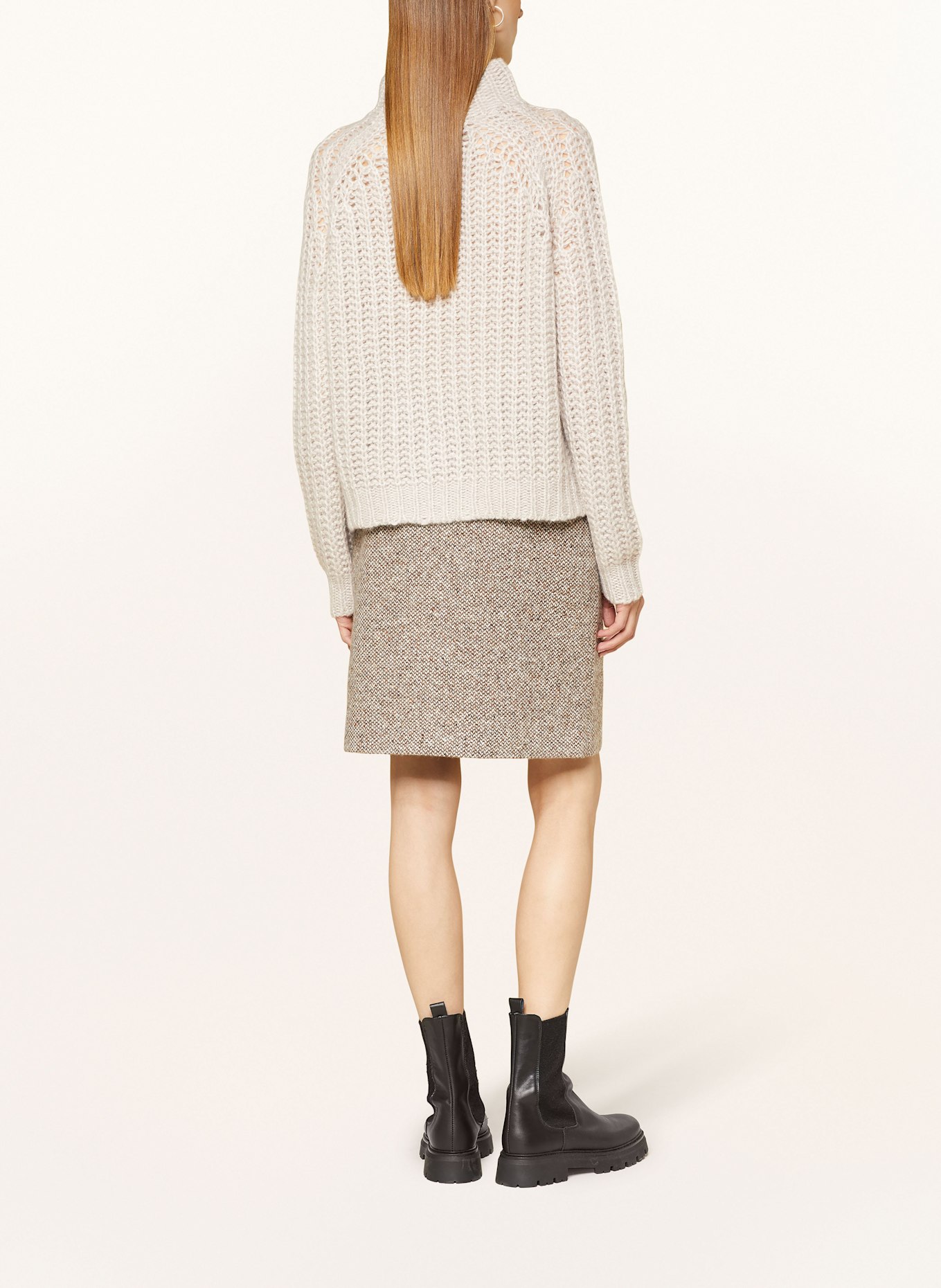 HEMISPHERE Cashmere sweater with glitter thread: TAUPE