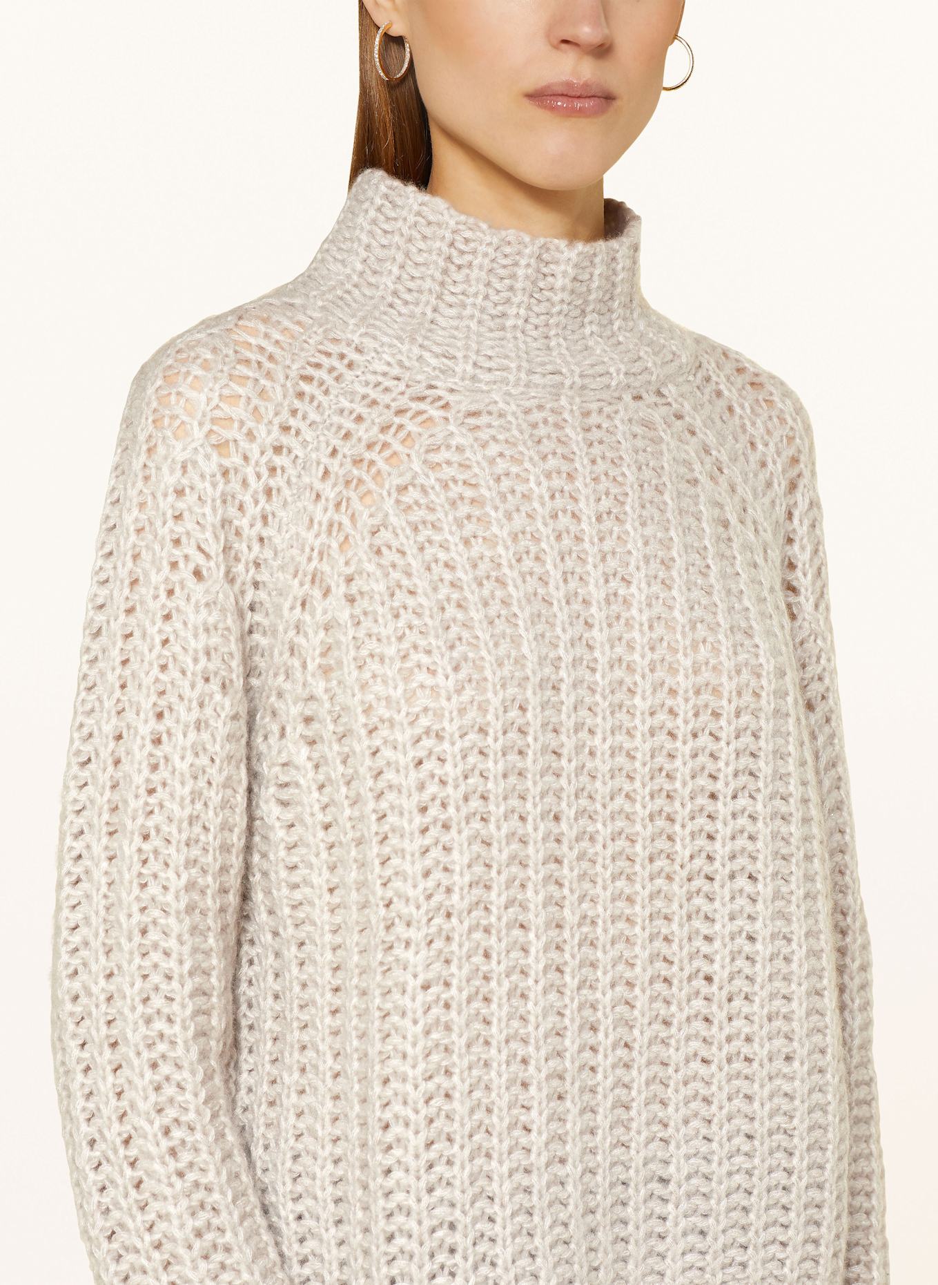 HEMISPHERE Cashmere sweater with glitter thread: TAUPE
