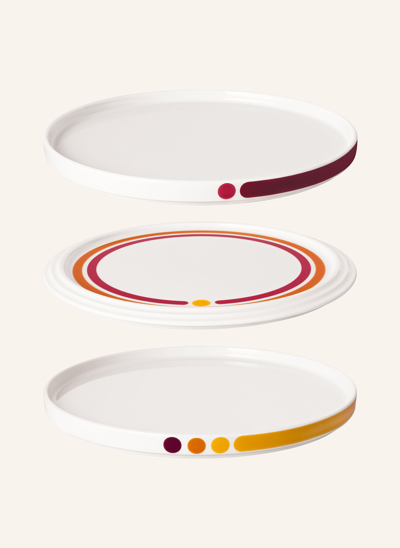 Villeroy & Boch Geschirr-Set LA BOULE MIAMI: CREME / DUNKELBLAU / GELB