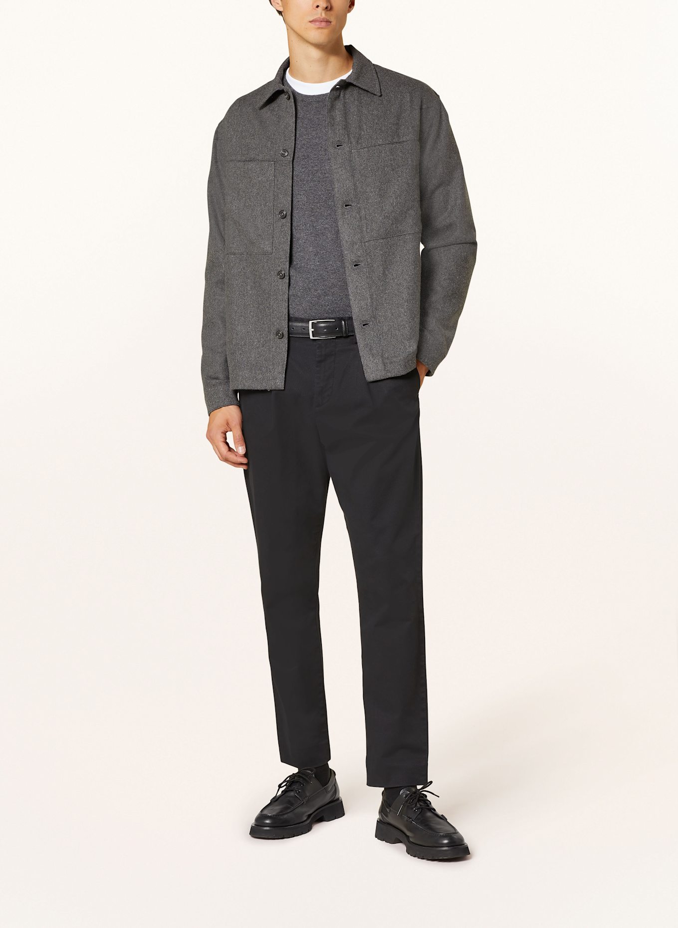 PAUL & SHARK Overshirt mit Wolle, Farbe: GRAU (Bild 2)