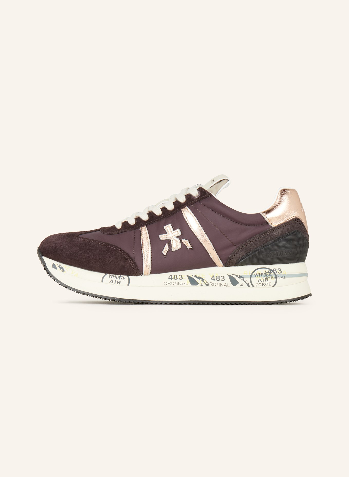 PREMIATA Sneakers CONNY: DARK BROWN / PINK
