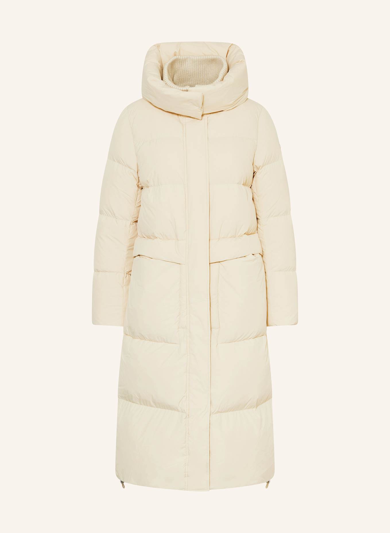 DUNO Péřový kabát FULLY s odnímatelnou kapucí: KRÉMOVÁ