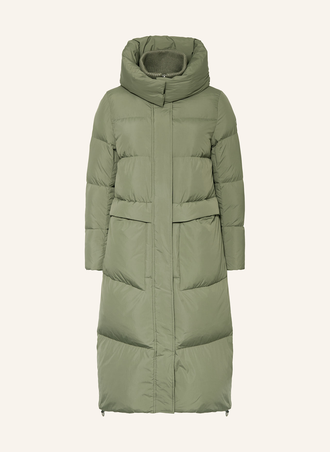 DUNO Péřový kabát FULLY s odnímatelnou kapucí: ZELENÁ