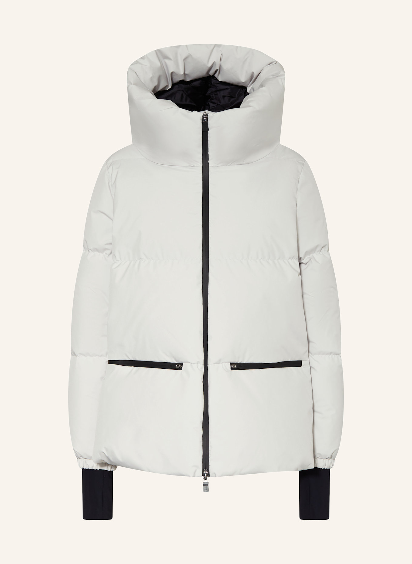 HERNO LAMINAR Daunenjacke: CREME / SCHWARZ