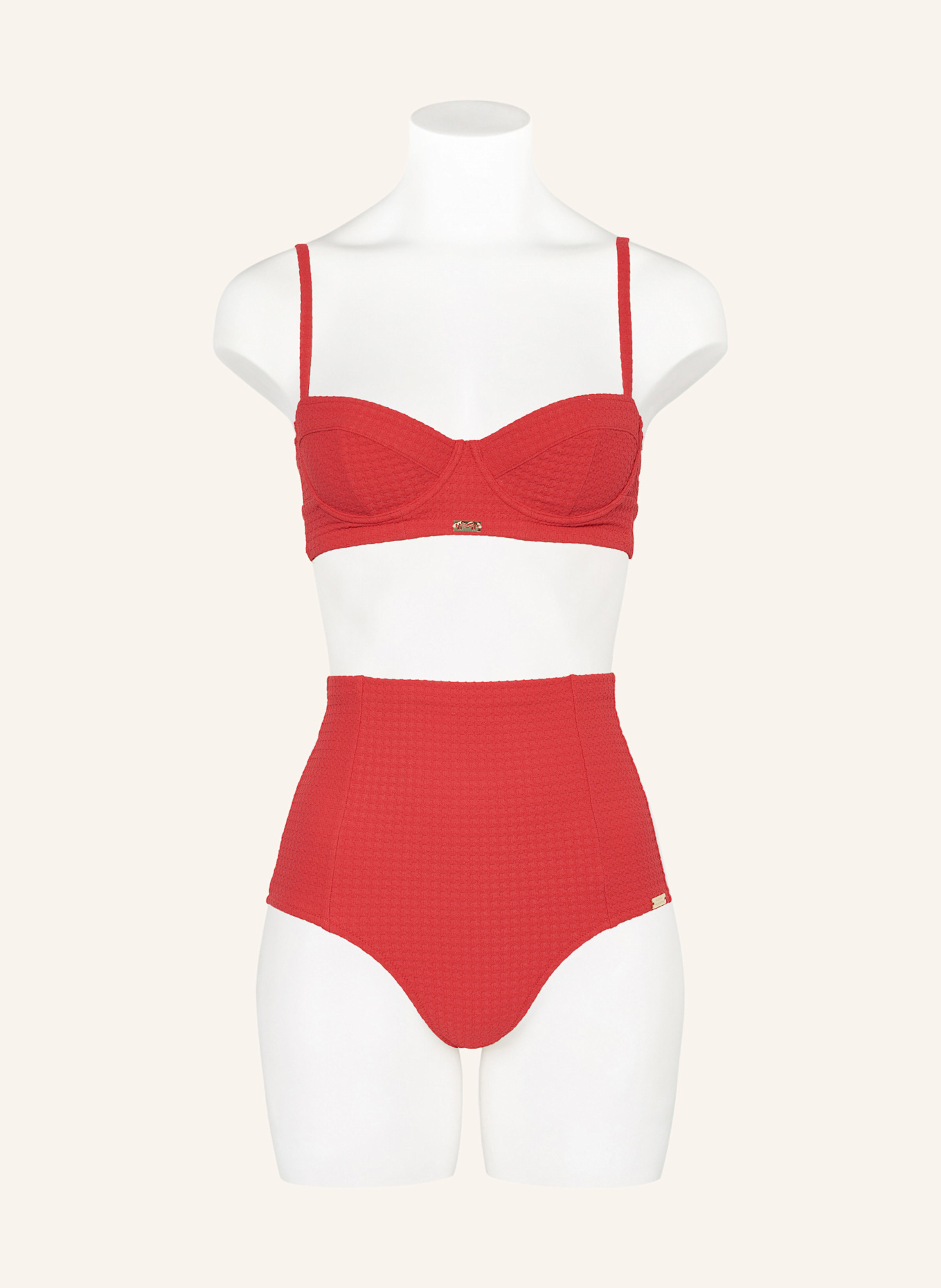 MARYAN MEHLHORN High-Waist-Bikini-Hose THE BLOOM: ROT