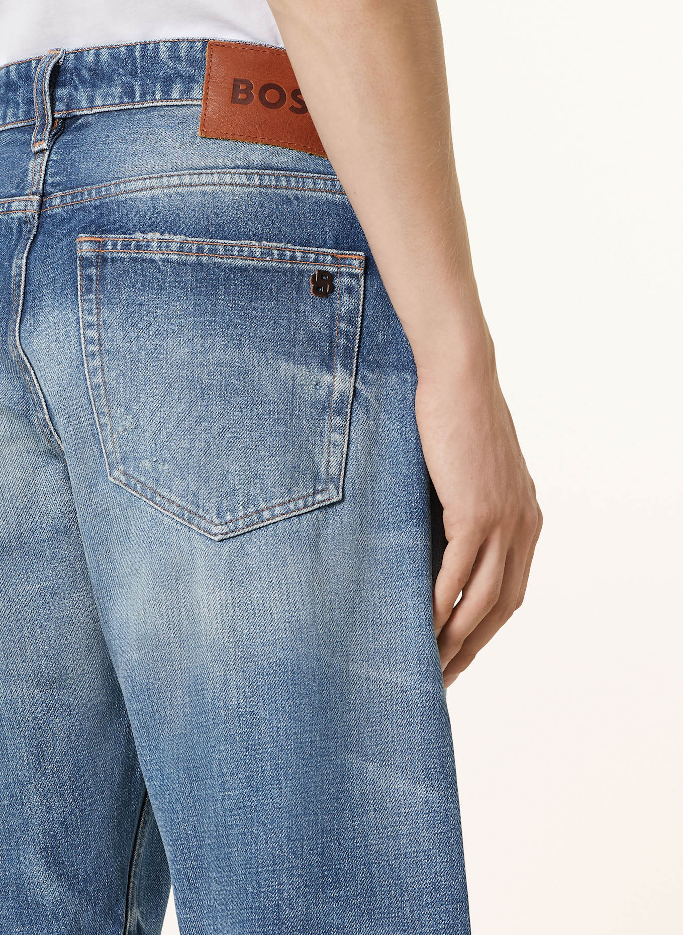 BOSS TROY straight fit jeans, Color: 436 BRIGHT BLUE (Image 6)