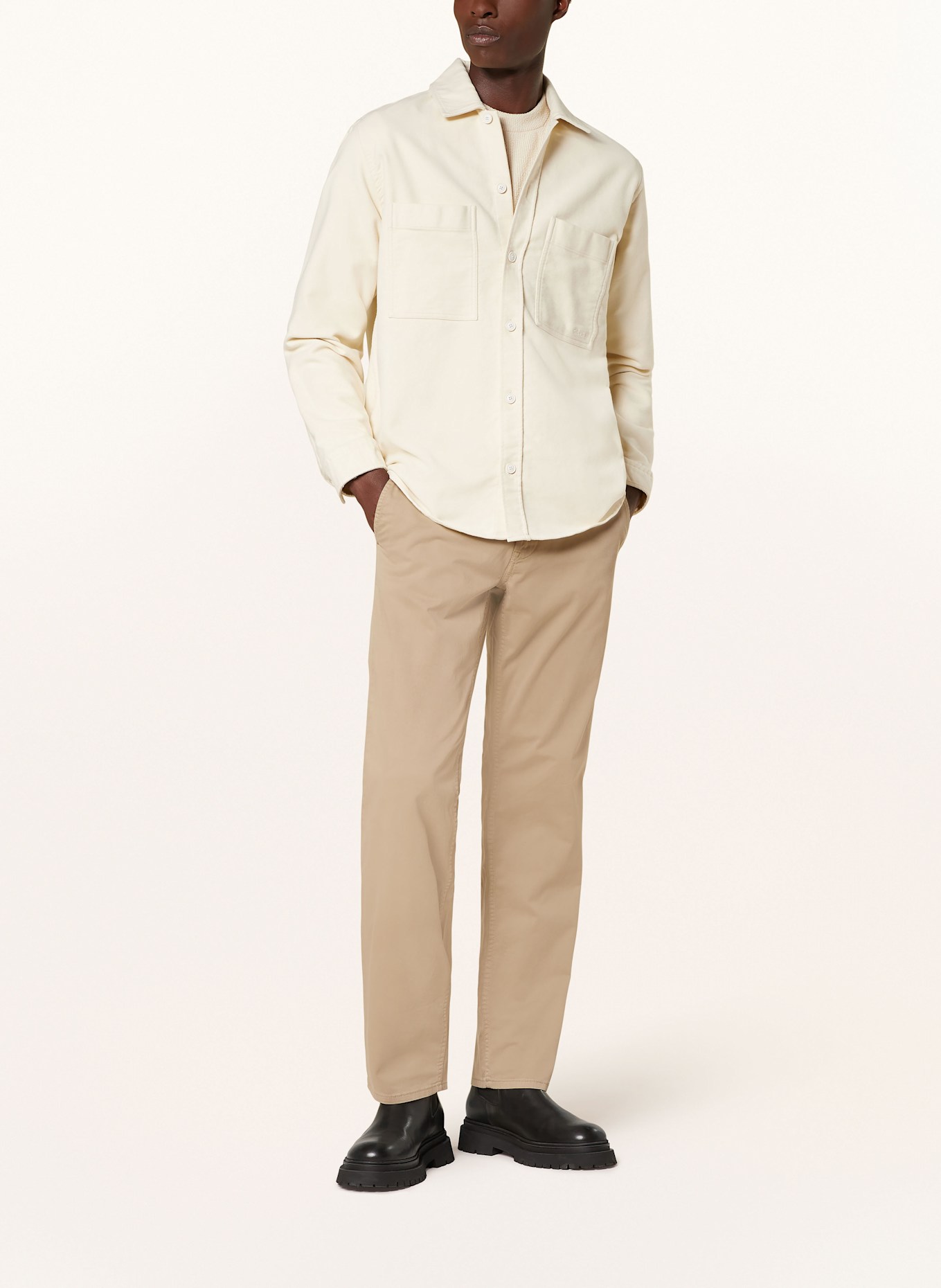 BOSS Flanell-Overshirt LUWE, Farbe: ECRU (Bild 2)