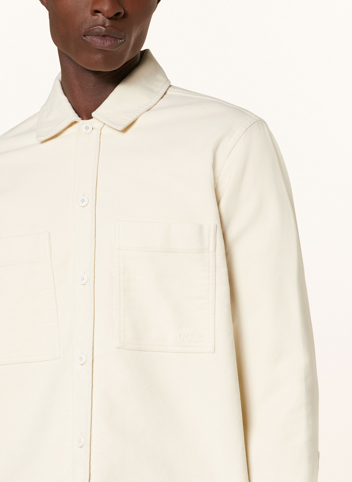 BOSS Flanell-Overshirt LUWE, Farbe: ECRU (Bild 4)