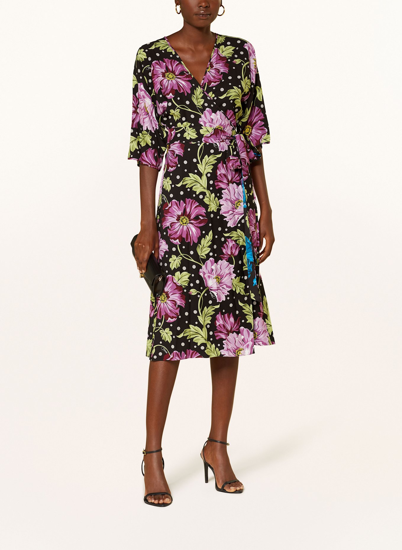 Diane von Furstenberg フローラルスリップドレス 関税込＞DVF＊フローラル Vネック カットアウト ミニドレス