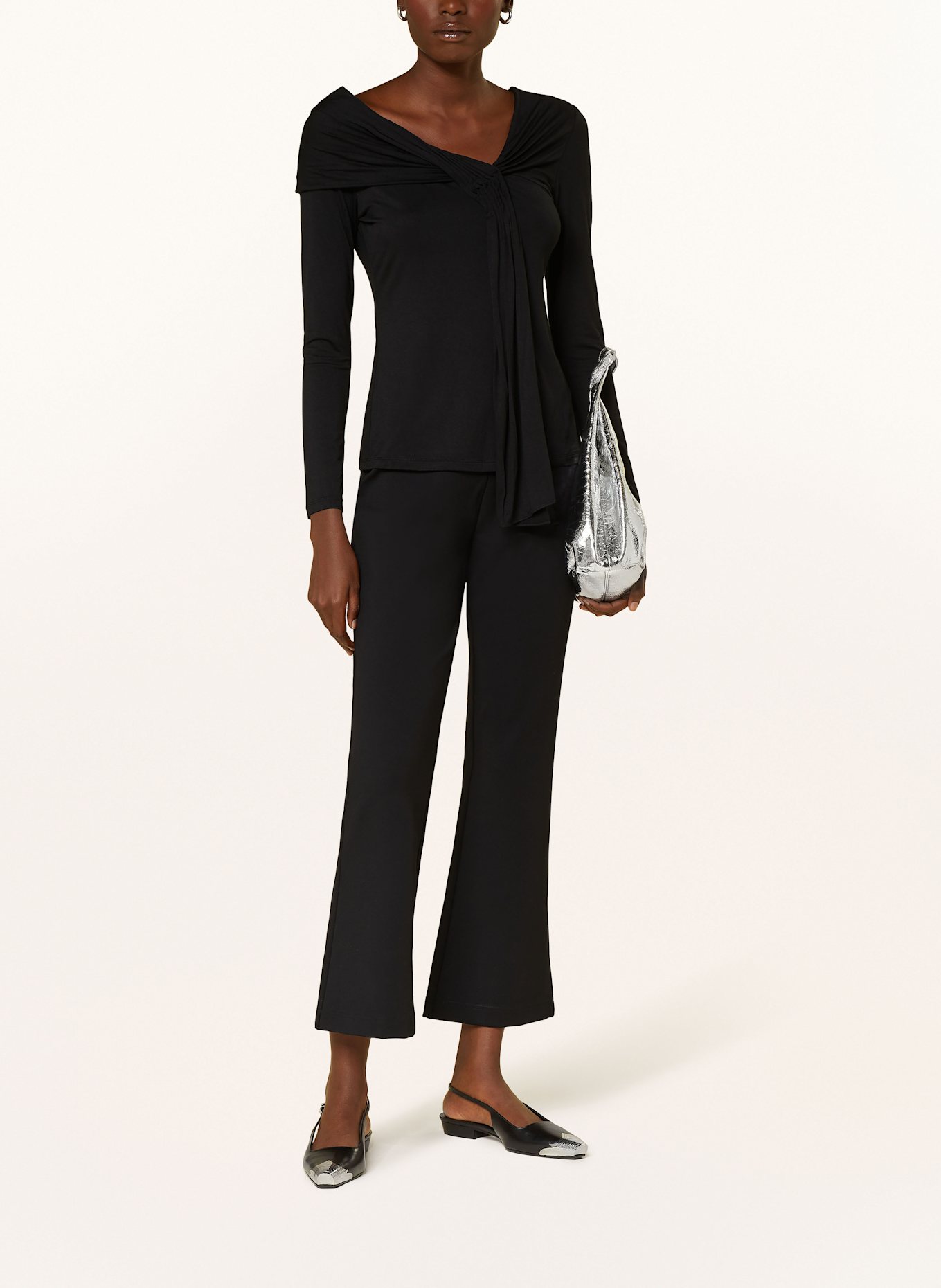 DIANE VON FURSTENBERG JUNO trousers, Color: BLACK (Image 2)