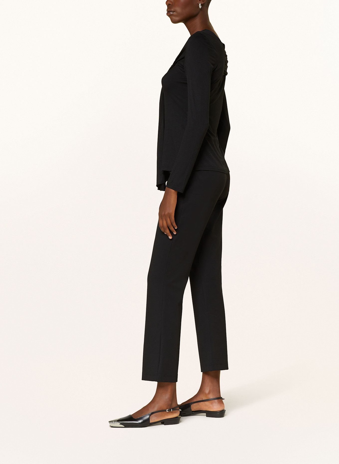 DIANE VON FURSTENBERG JUNO trousers, Color: BLACK (Image 4)