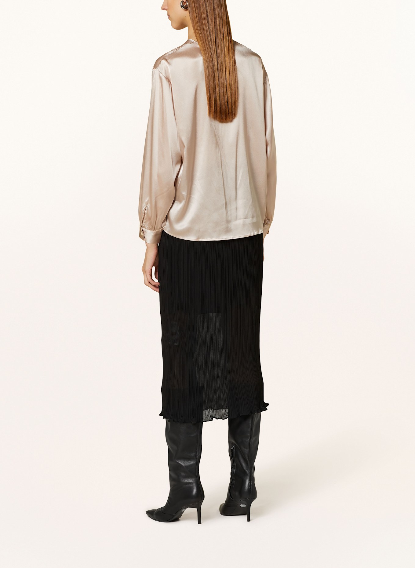 ÉMANOU Silk blouse ANNA, Color: TAUPE (Image 3)