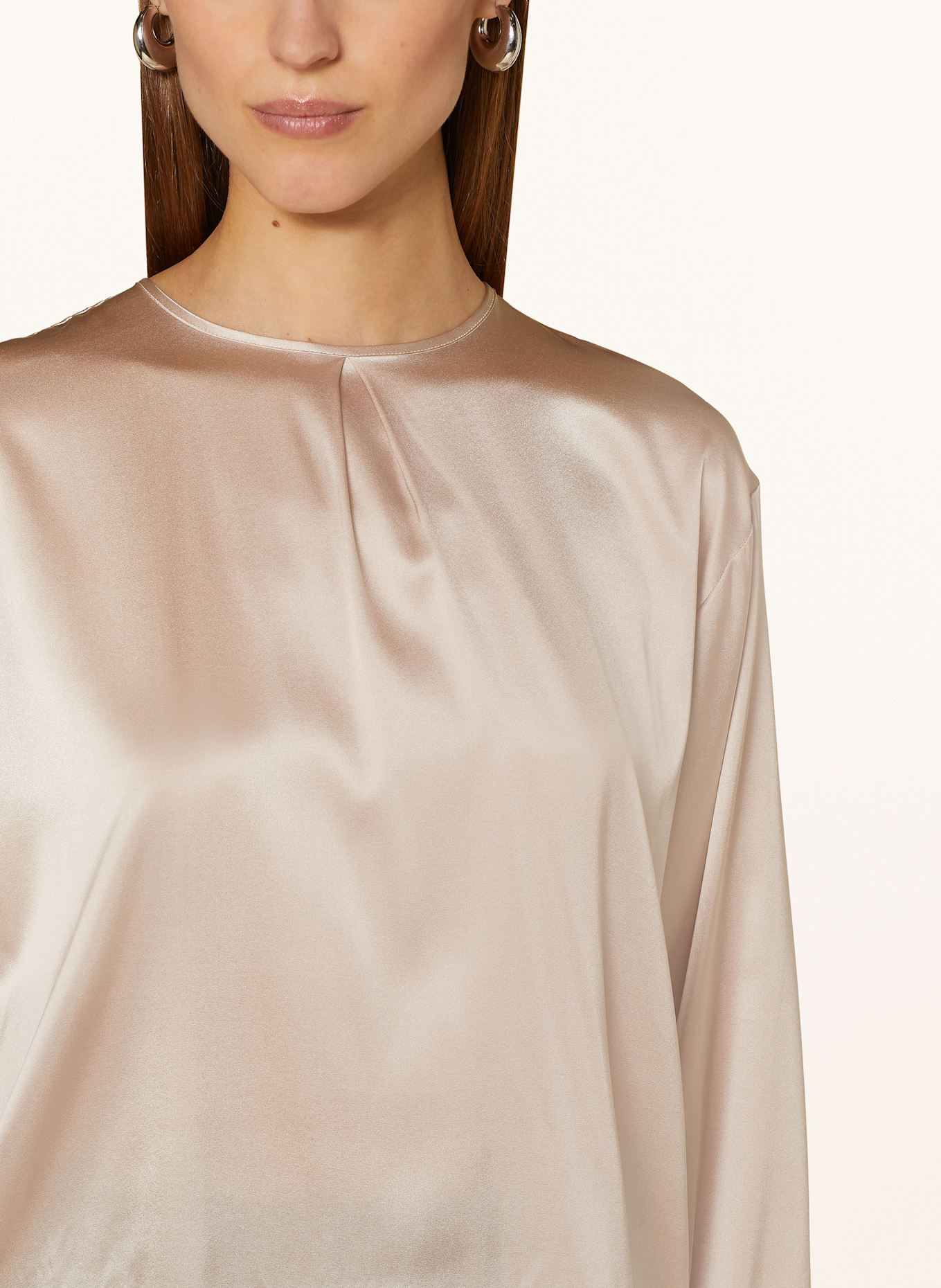 ÉMANOU Silk blouse ANNA, Color: TAUPE (Image 4)