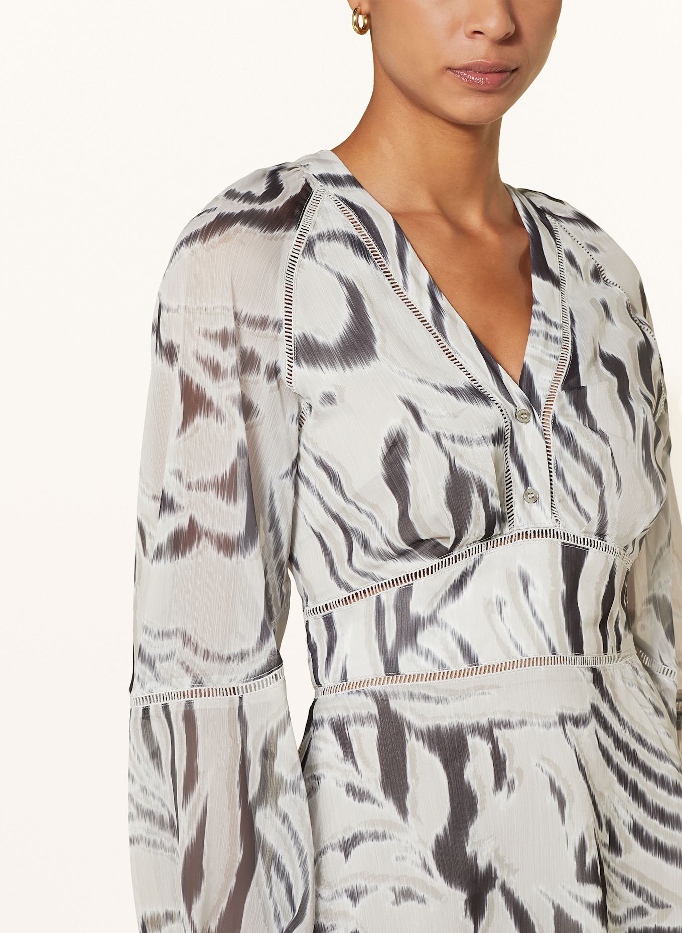 GUESS Kleid YVETTE: HELLGRAU / SCHWARZ