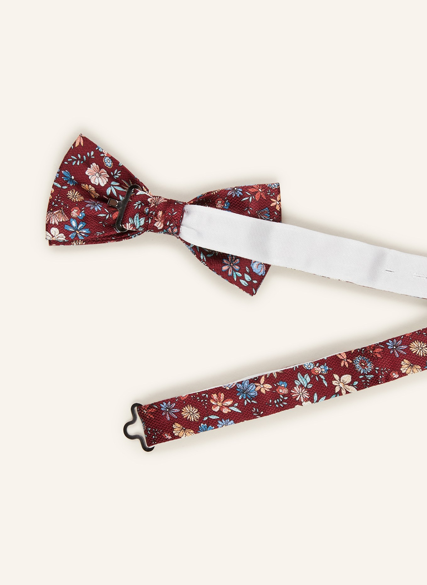 Prince BOWTIE Set: Fliege und Einstecktuch: DUNKELROT / BLAU / GRÜN