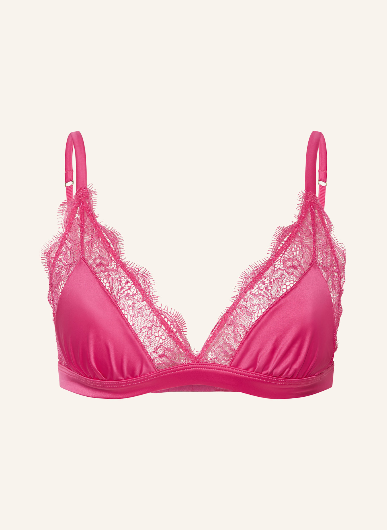 LOVE Stories Triangel-BH LOVE LACE aus Satin: PINK