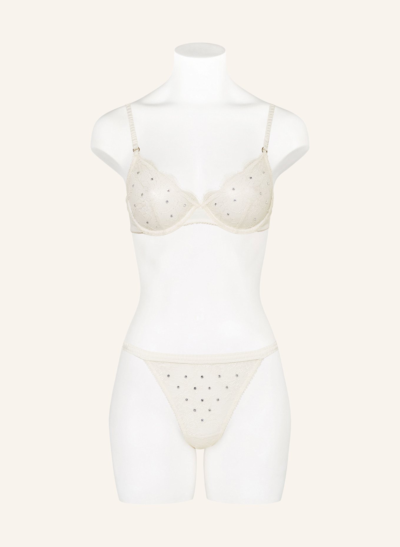 LOVE Stories Slip WILD ROSE mit Schmucksteinen: ECRU