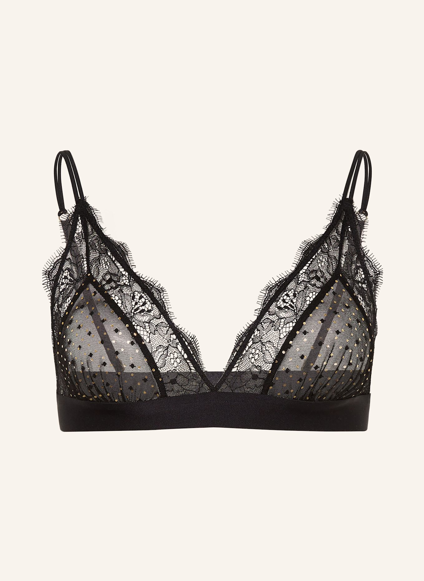 LOVE Stories Triangle bra LOVE LACE: BLACK / GOLD