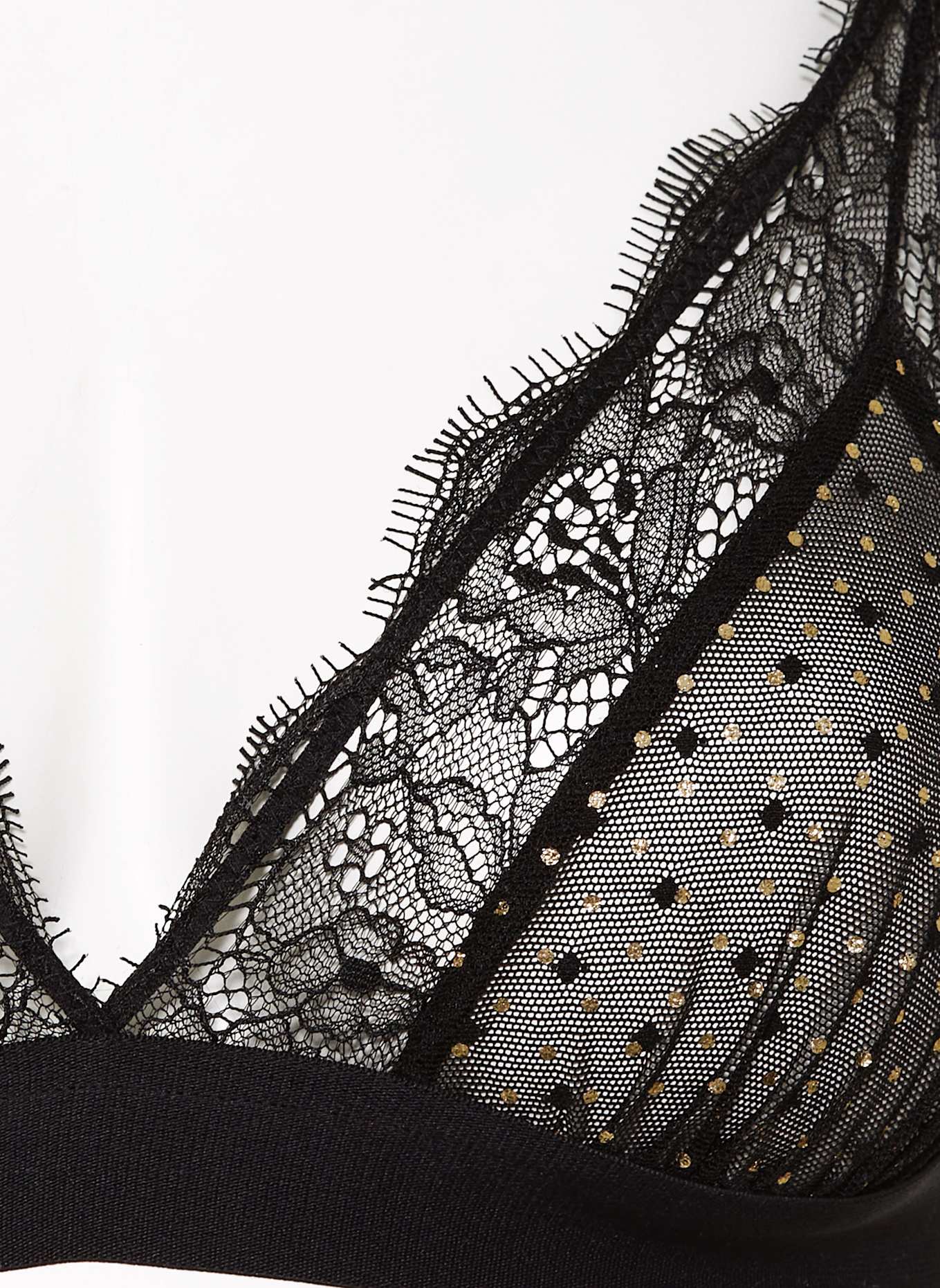 LOVE Stories Triangle bra LOVE LACE: BLACK / GOLD