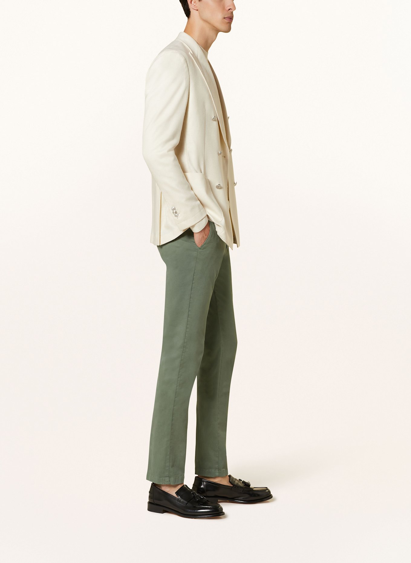 BERWICH Chinos extra slim fit, Color: KHAKI (Image 4)