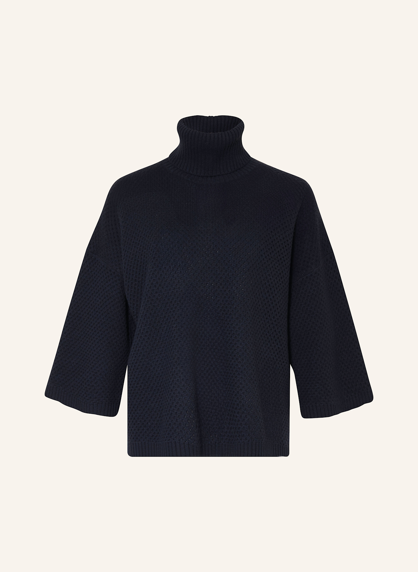 FABIANA FILIPPI Golf z rękawami 3/4 i ozdobnymi kamykami: GRANATOWY