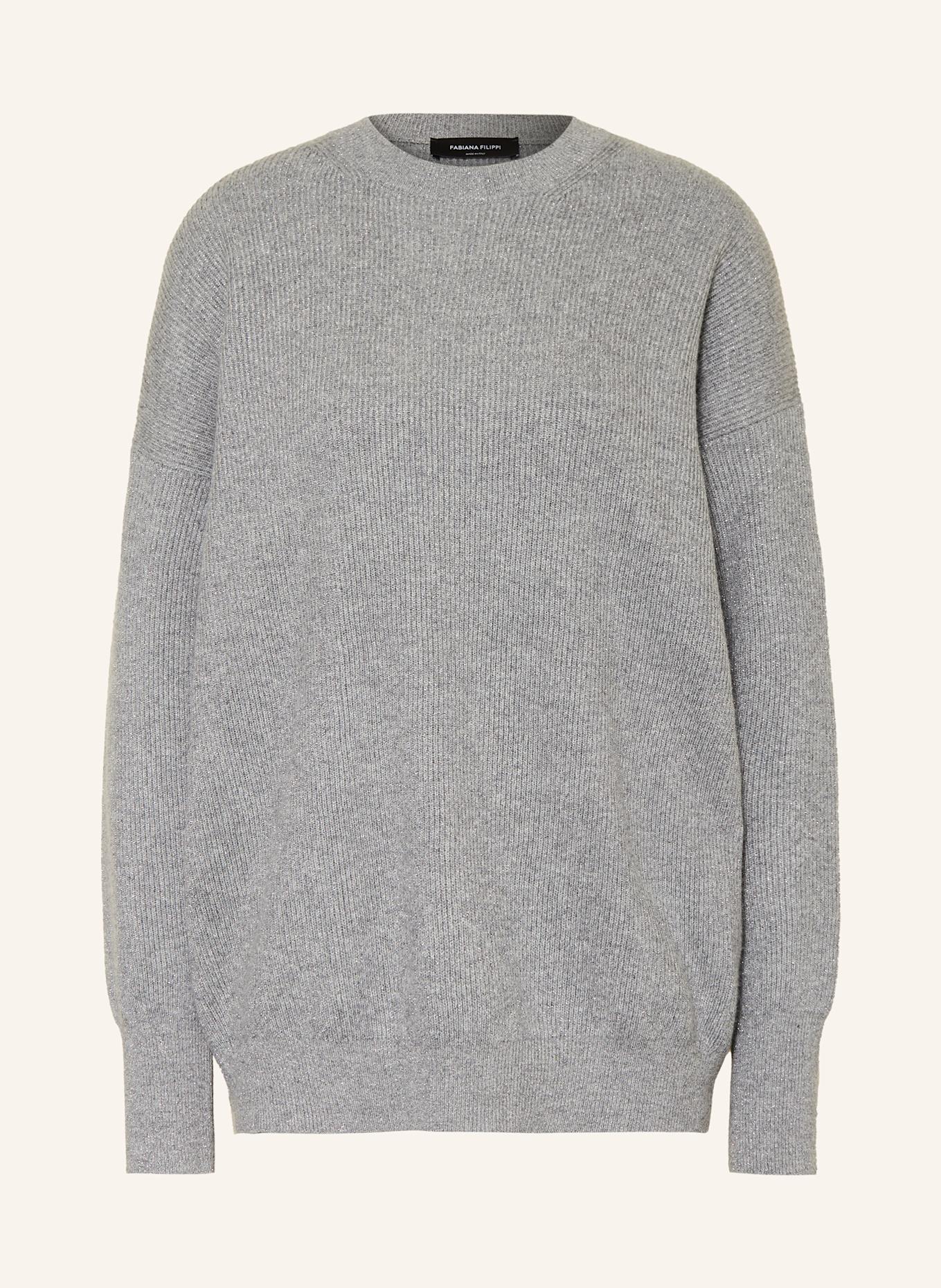 FABIANA FILIPPI Pullover mit Glitzergarn: GRAU