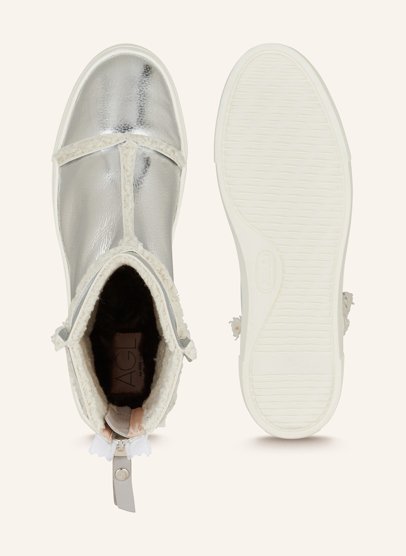 AGL Plateau-Boots ROSY in silber
