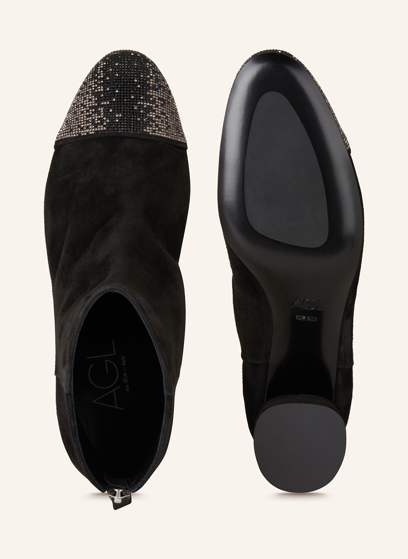 AGL Stiefeletten VETA CRYSTAL mit Schmucksteinen: SCHWARZ