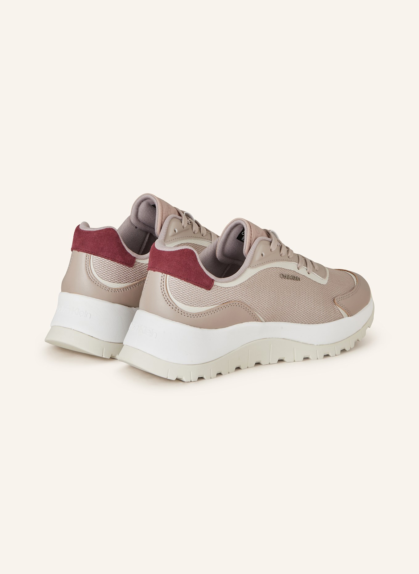 Calvin Klein Sneaker RUNNER, Farbe: TAUPE/ DUNKELROT/ ECRU (Bild 2)