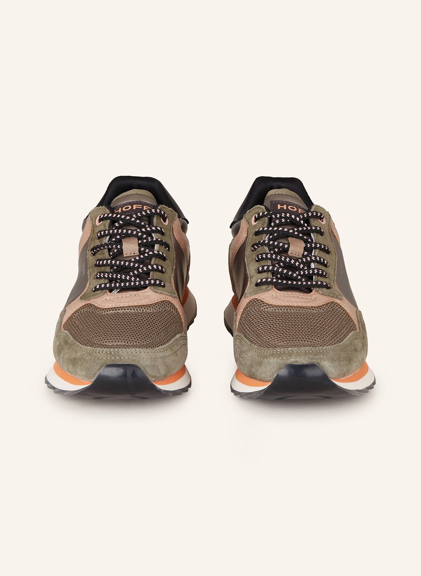 HOFF Sneakersy LJUBLJANA: KHAKI / RÓŻOWOZLOTY / CIEMNOPOMARAŃCZOWY