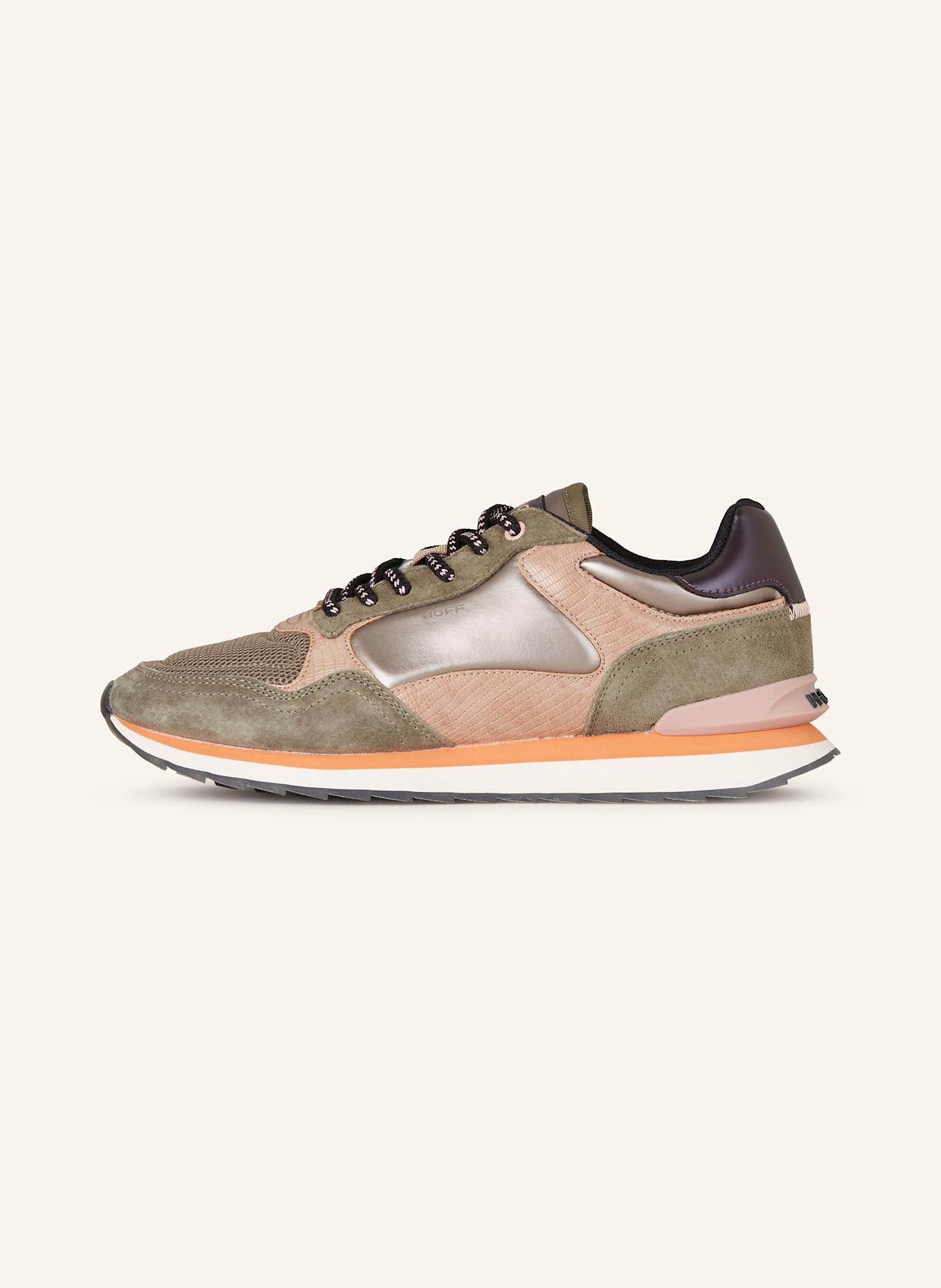 HOFF Sneakersy LJUBLJANA: KHAKI / RÓŻOWOZLOTY / CIEMNOPOMARAŃCZOWY