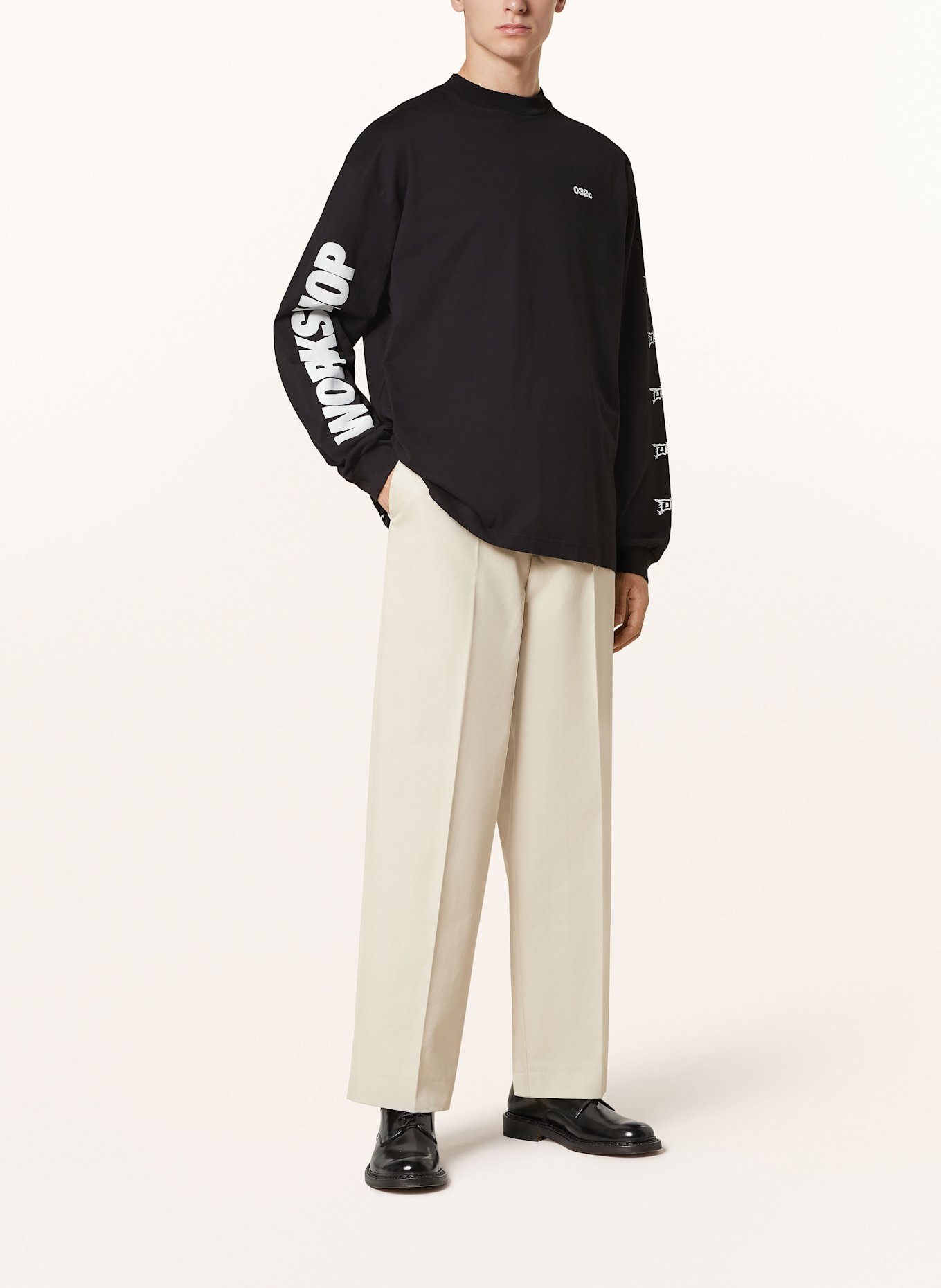 032c Long sleeve shirt NERVE SHATTER in black