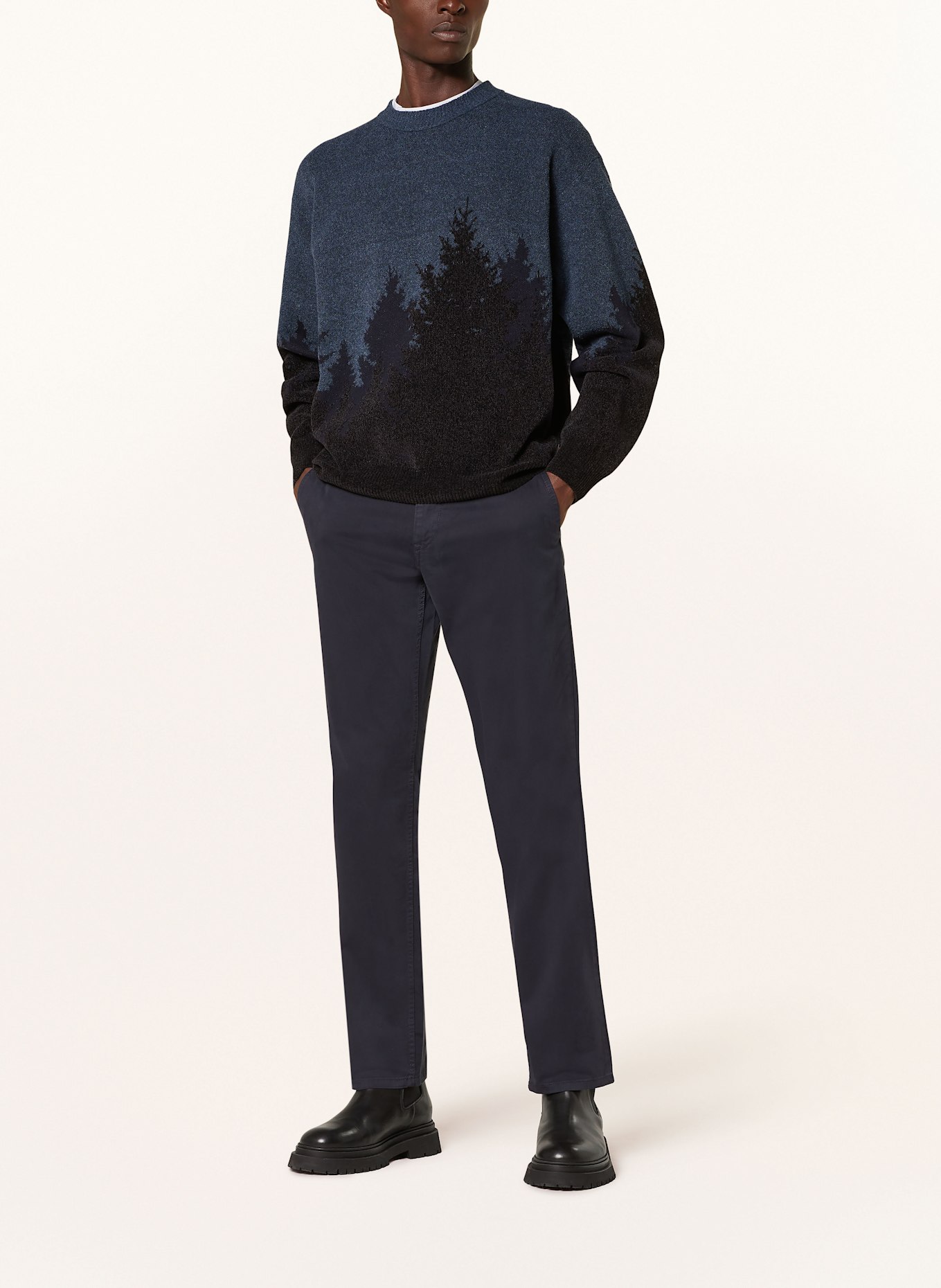 BOSS Chinos regular fit, Color: DARK BLUE (Image 2)