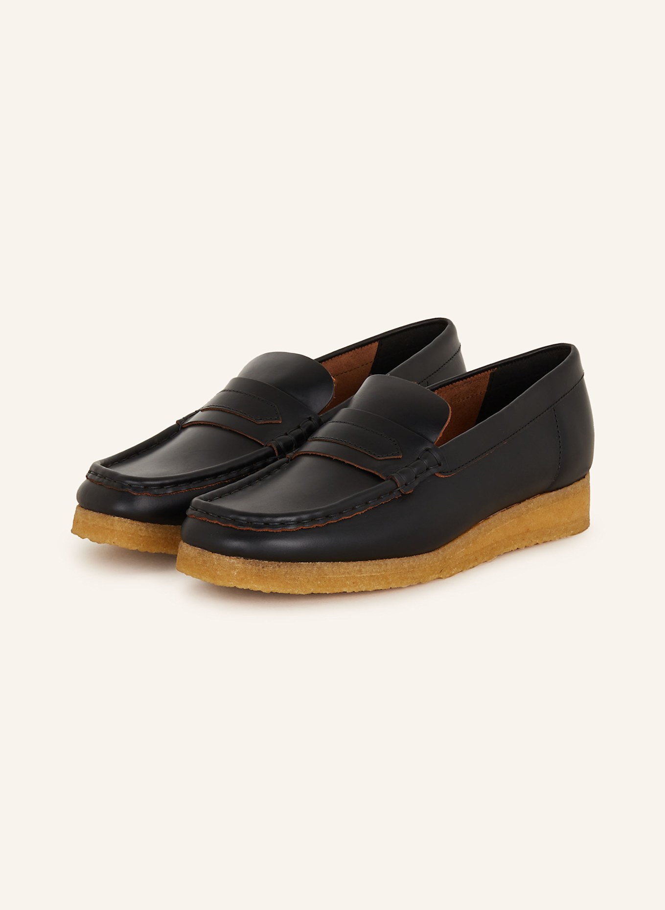 Clarks ORIGINALS Loafers WALLABEE, Color: BLACK (Image 1)