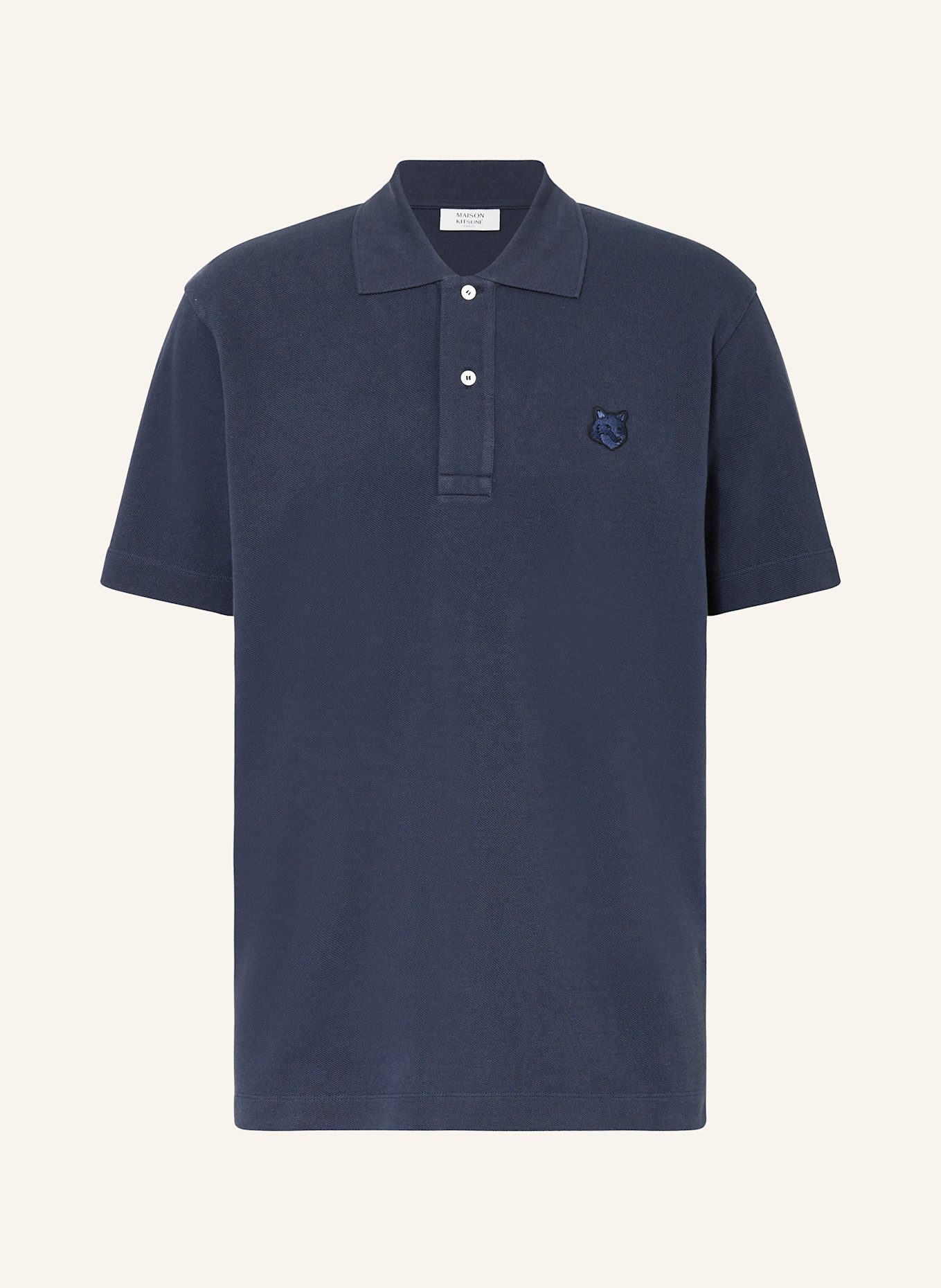 MAISON KITSUNÉ Piqué-Poloshirt, Farbe: DUNKELBLAU (Bild 1)