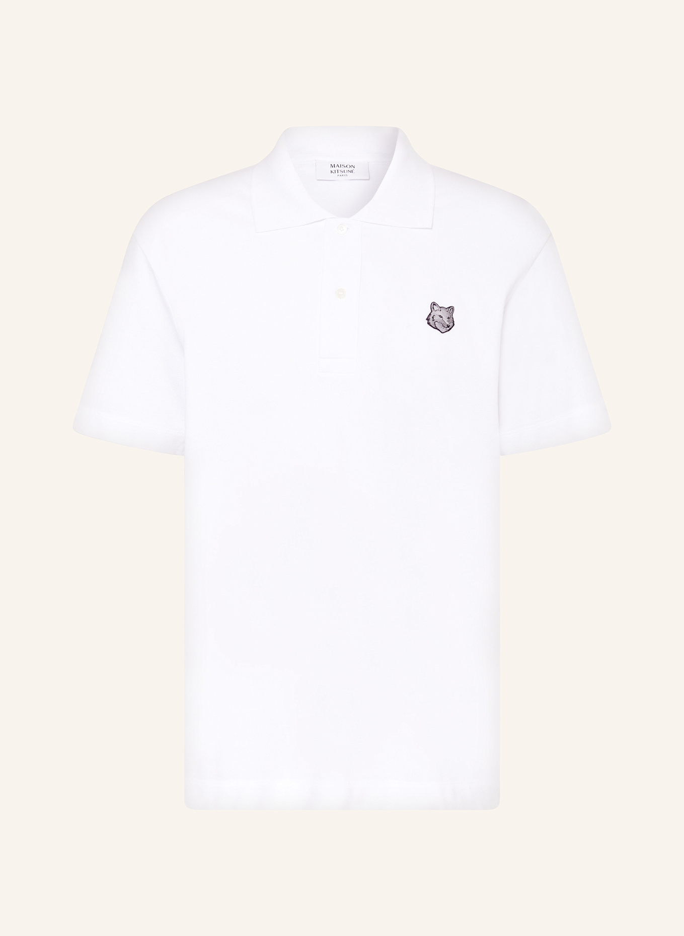 MAISON KITSUNÉ Piqué-Poloshirt, Farbe: WEISS (Bild 1)