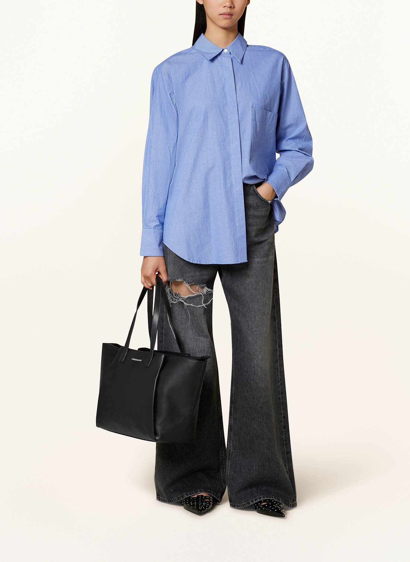 LES VISIONNAIRES FILIPPA shopper with pouch, Color: BLACK (Image 4)