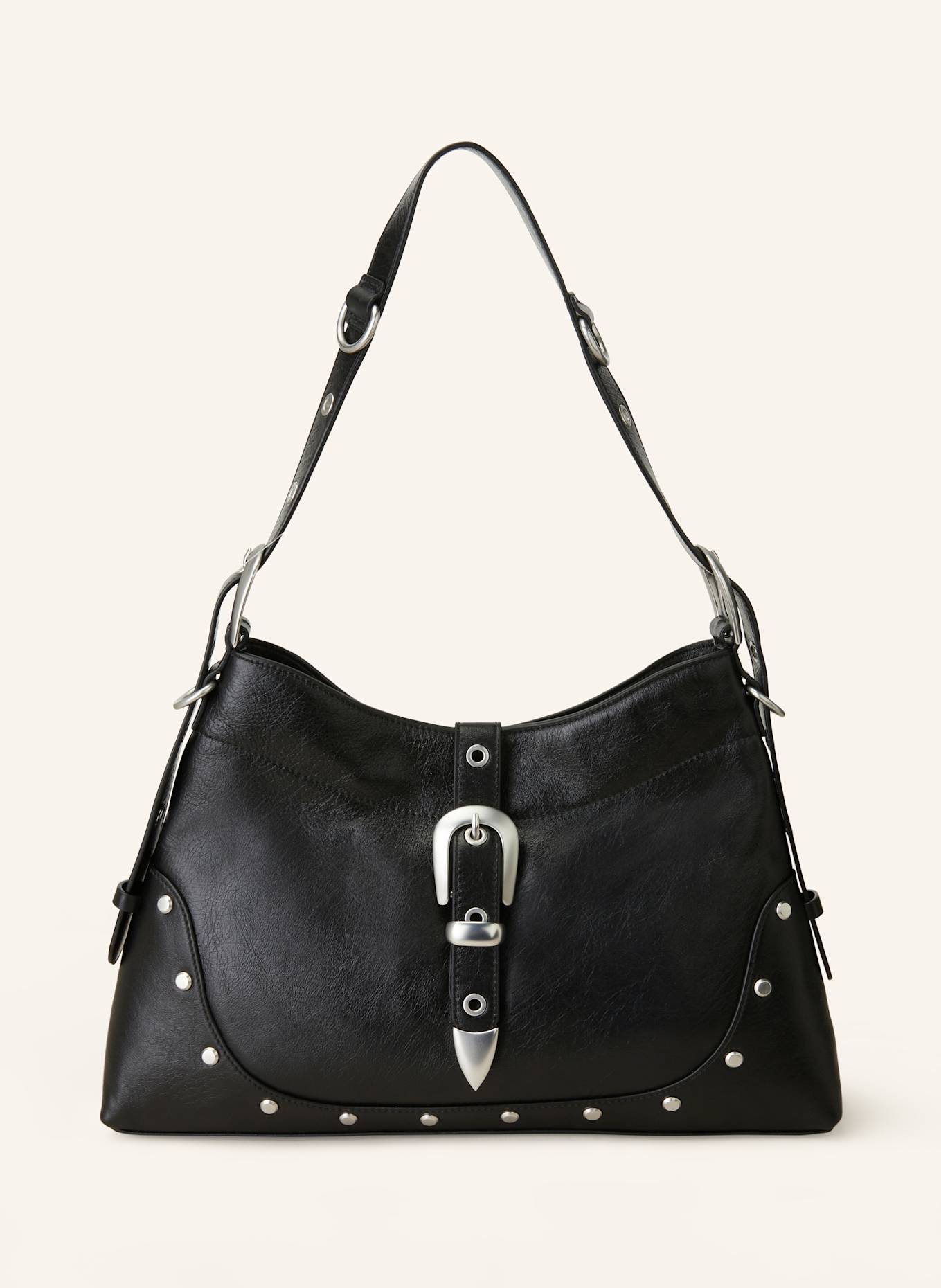 LES VISIONNAIRES Torba na ramię ELISA z ćwiekami: CZARNY