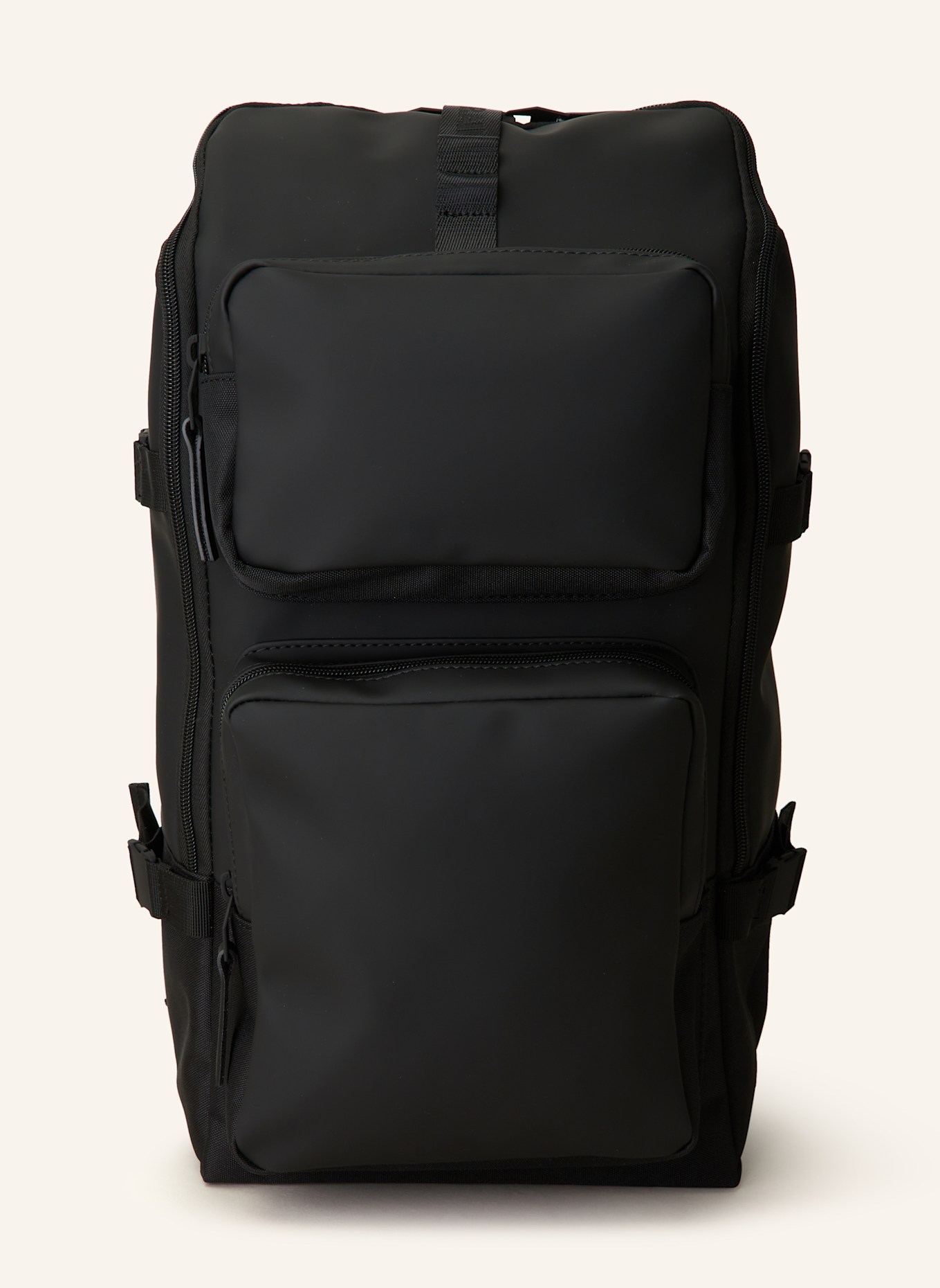 RAINS TRAIL CARGO 14 l fanning backpack with laptop compartment: BLACK