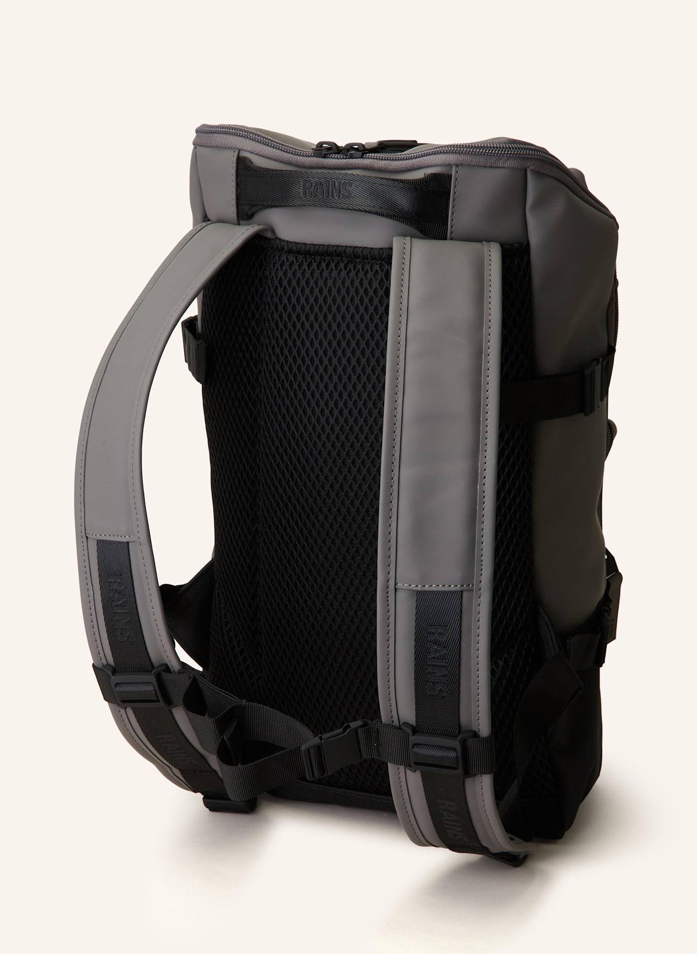 RAINS Rucksack TRAIL CARGO 14 l mit Laptop-Fach: GRAU