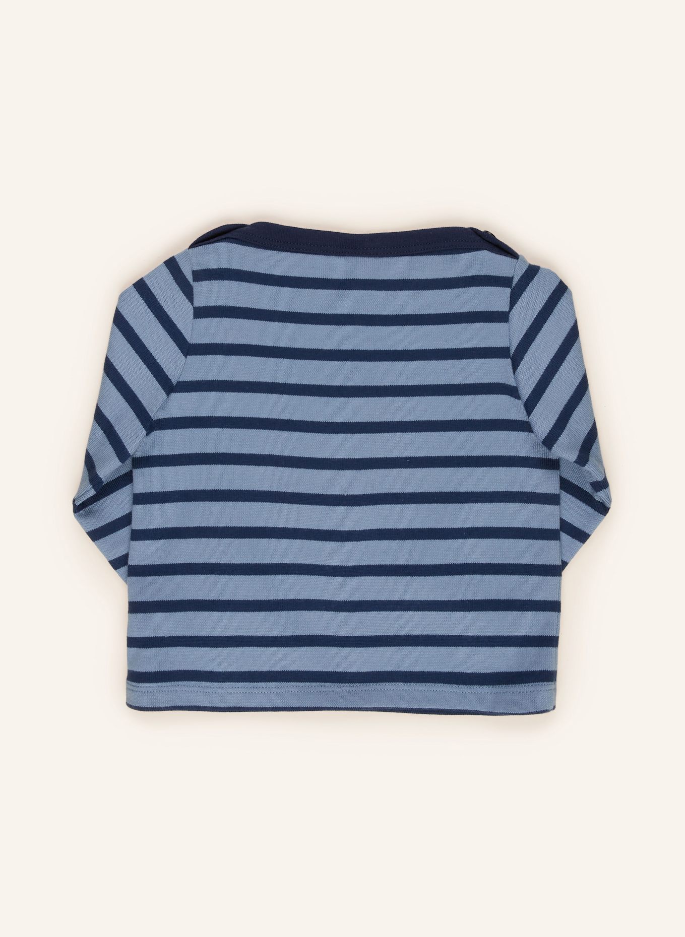 PETIT BATEAU long-sleeved shirt: BLUE / DARK BLUE