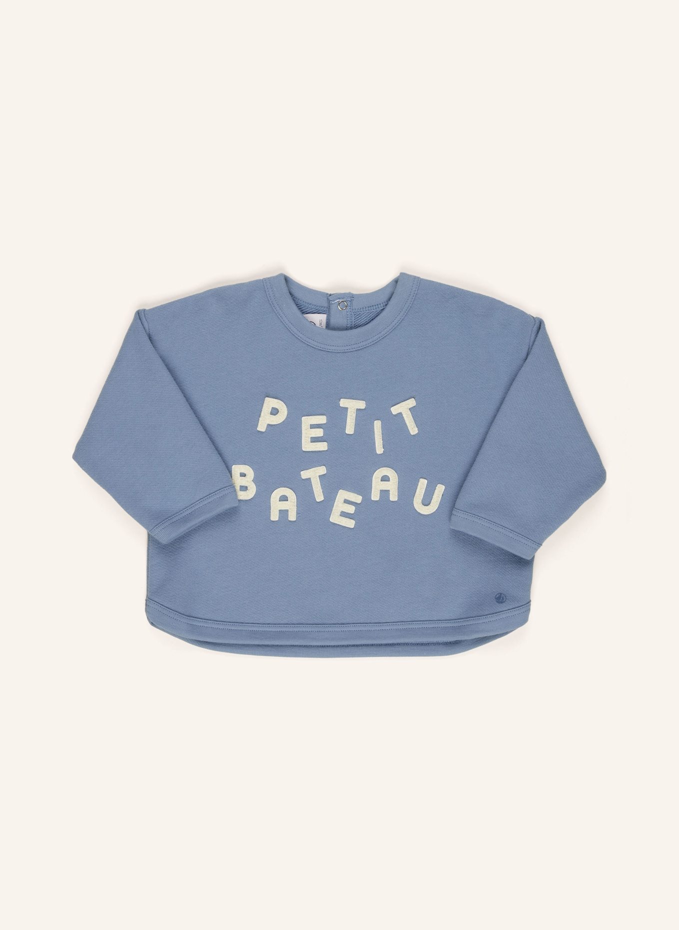 PETIT BATEAU Sweatshirt: BLAU / WEISS