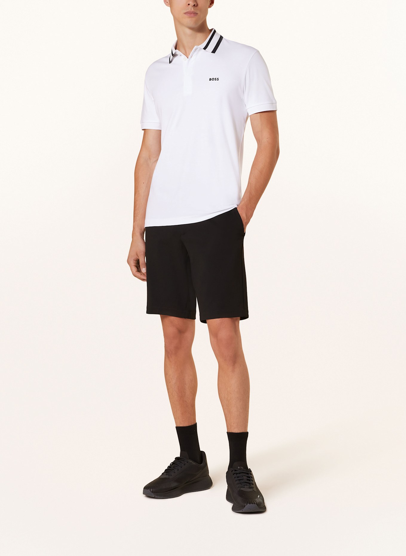 BOSS Jersey polo shirt PAULE slim fit, Color: WHITE (Image 2)