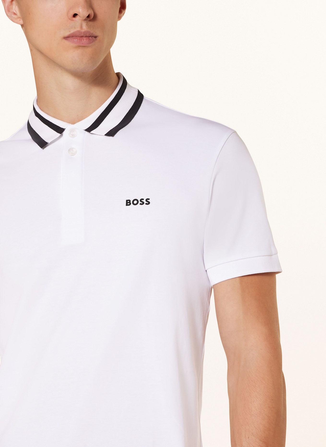 BOSS Jersey-Poloshirt PAULE Slim Fit, Farbe: WEISS (Bild 4)