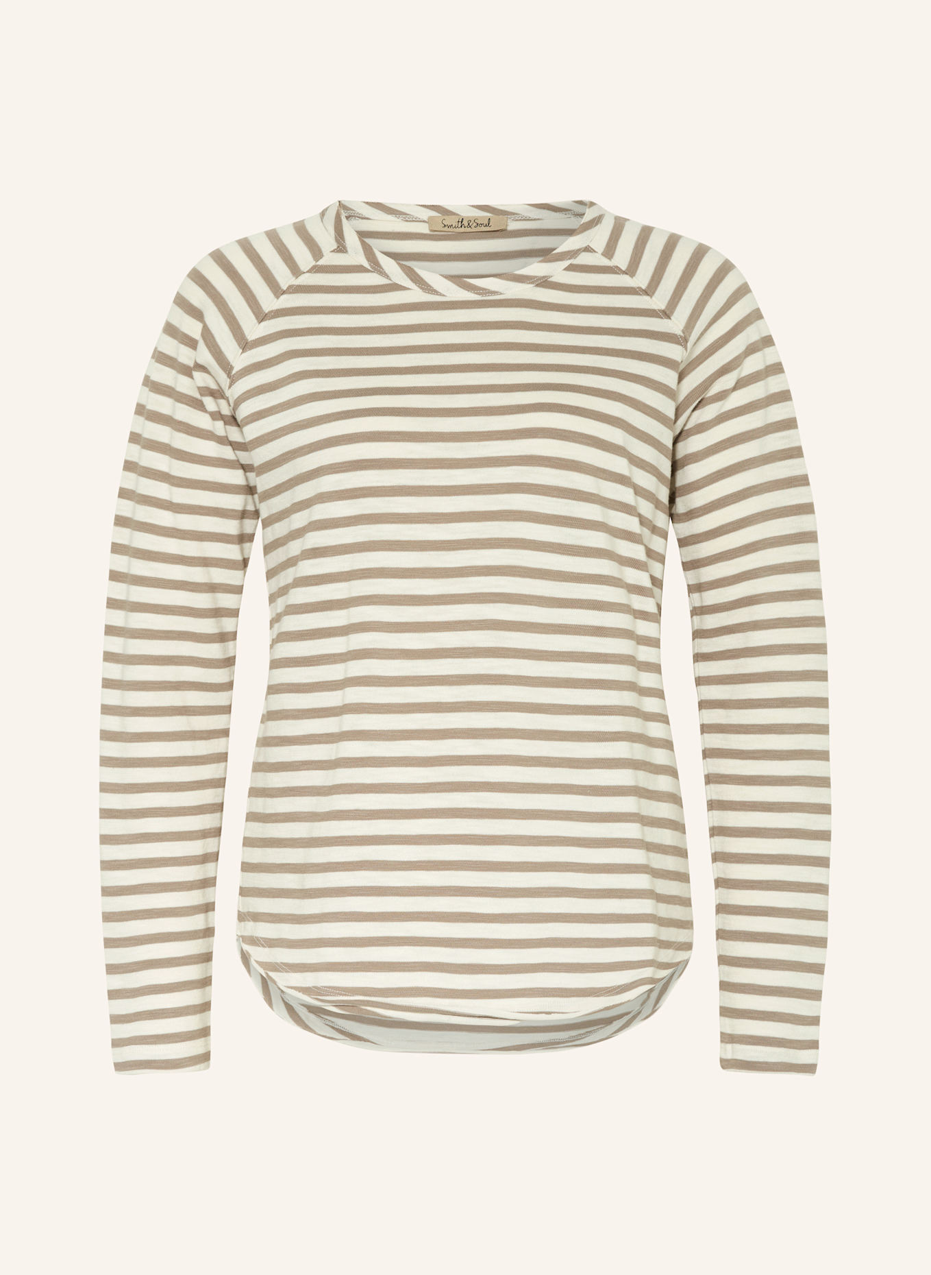 Smith & Soul Longsleeve, Farbe: TAUPE/ ECRU (Bild 1)