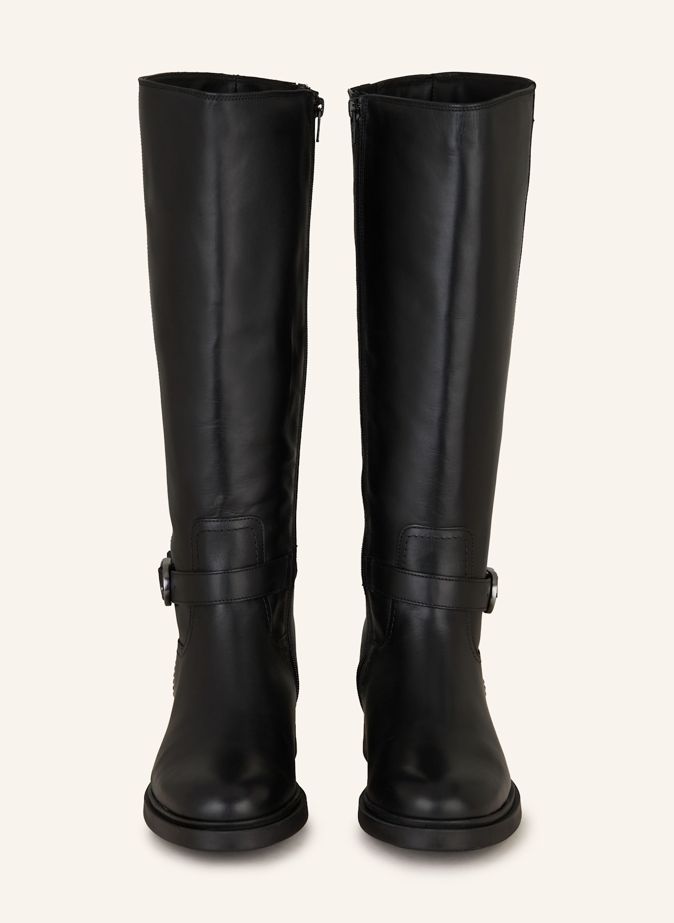 Black leather polo boots cheap