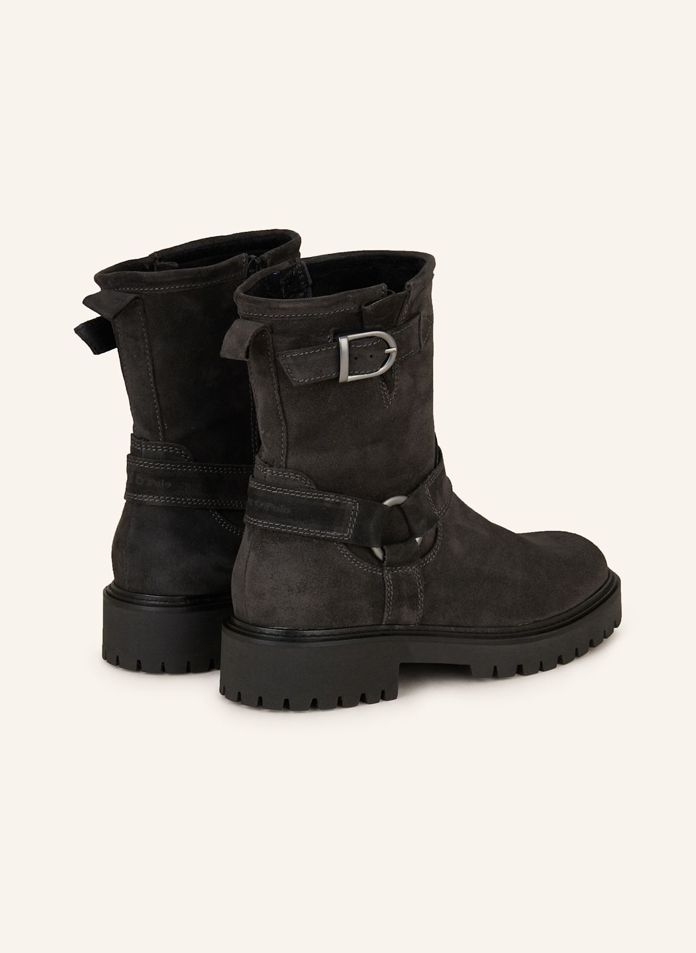 Marc O Polo Biker Boots in dunkelgrau